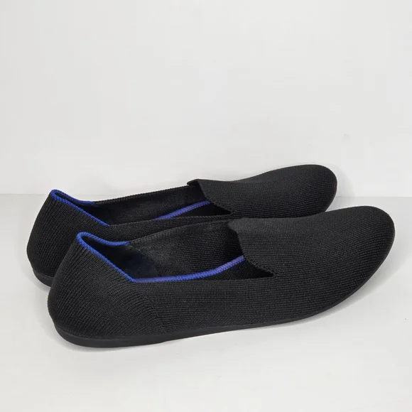 Rothy's The Loafer Black Knit Ballet Flats Women's Size 7 - Picture 4 of 11